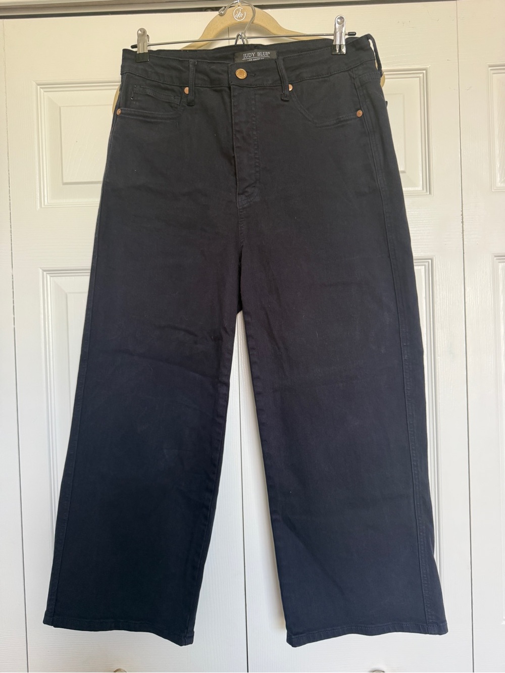 Judy Blue Relaxed Dark Blue Wide-Leg Jeans